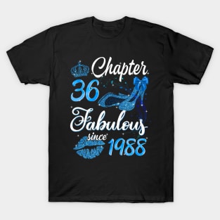 Womens Chapter 36 EST 1988 36 Years Old 36th Birthday T-Shirt